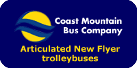 Coast Mountain Bus Company articulated New Flyer trolleybuses